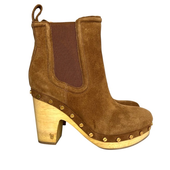 Veronica Beard Decker Suede Clog Boots Hazelwood Size 6 NEW - Picture 4 of 15